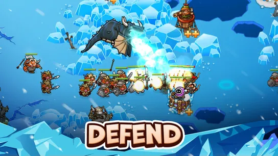 Gameplay screenshot 1 of Crazy Defense Heroes (防衛ヒーロー物語)