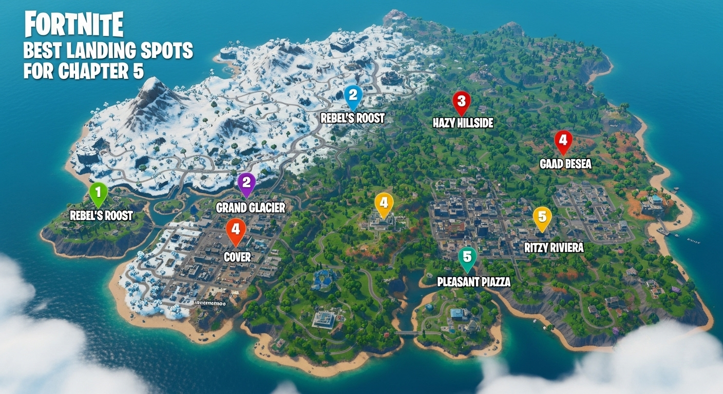 Top Fortnite Chapter 5 Landing Locations