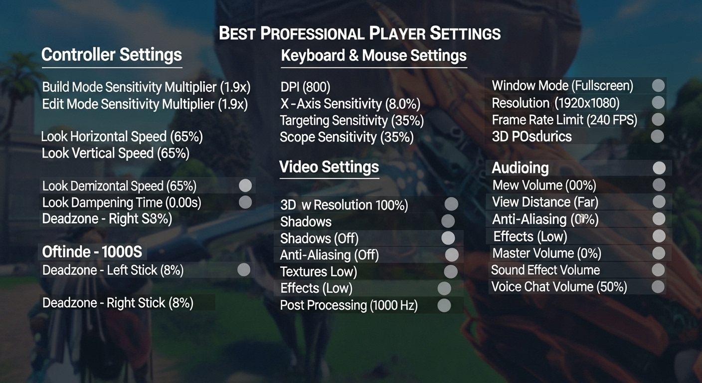Optimal Fortnite Pro Player Settings