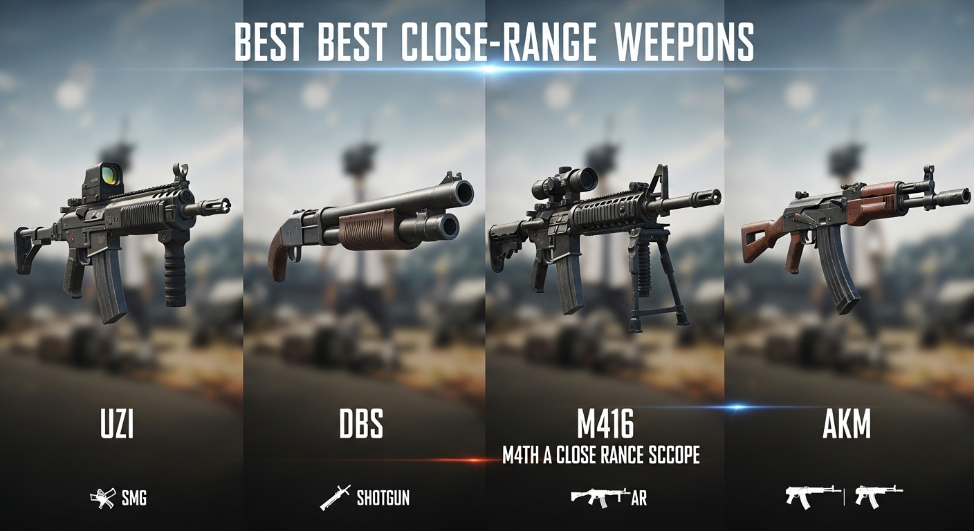 Top Close-Range Weapons in PUBG Mobile