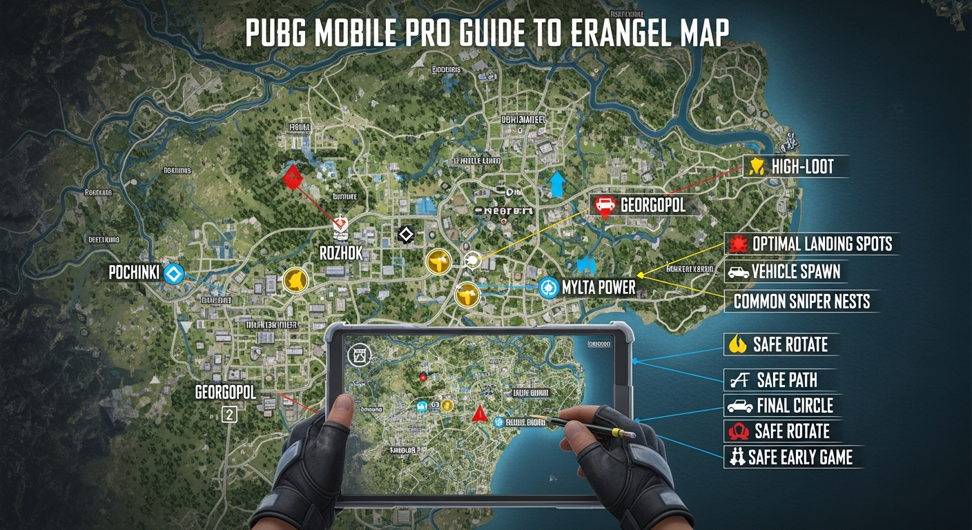 Erangel Map: PUBG Mobile Pro Tips