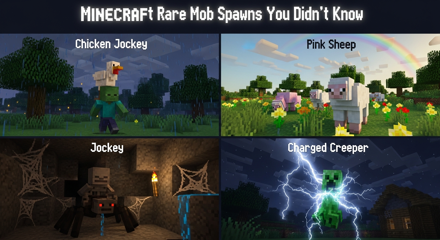 Undiscovered Rare Minecraft Mob Spawns