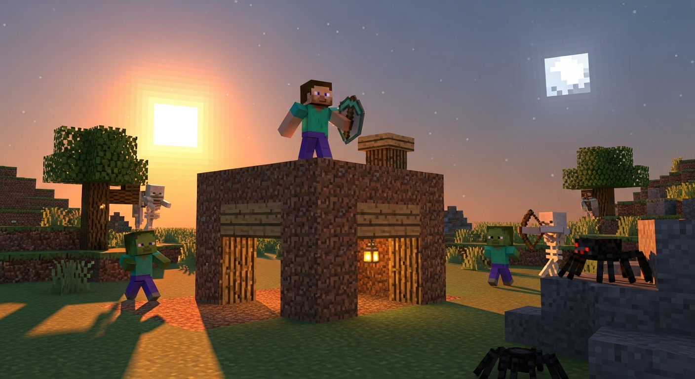 Minecraft Hardcore: A Beginner's Guide to Night One Survival