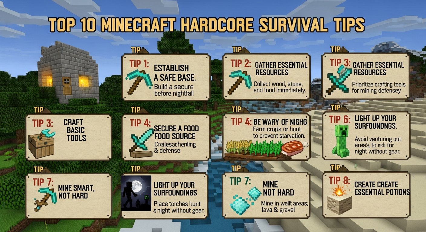 10 Best Tips for Minecraft Hardcore Survival