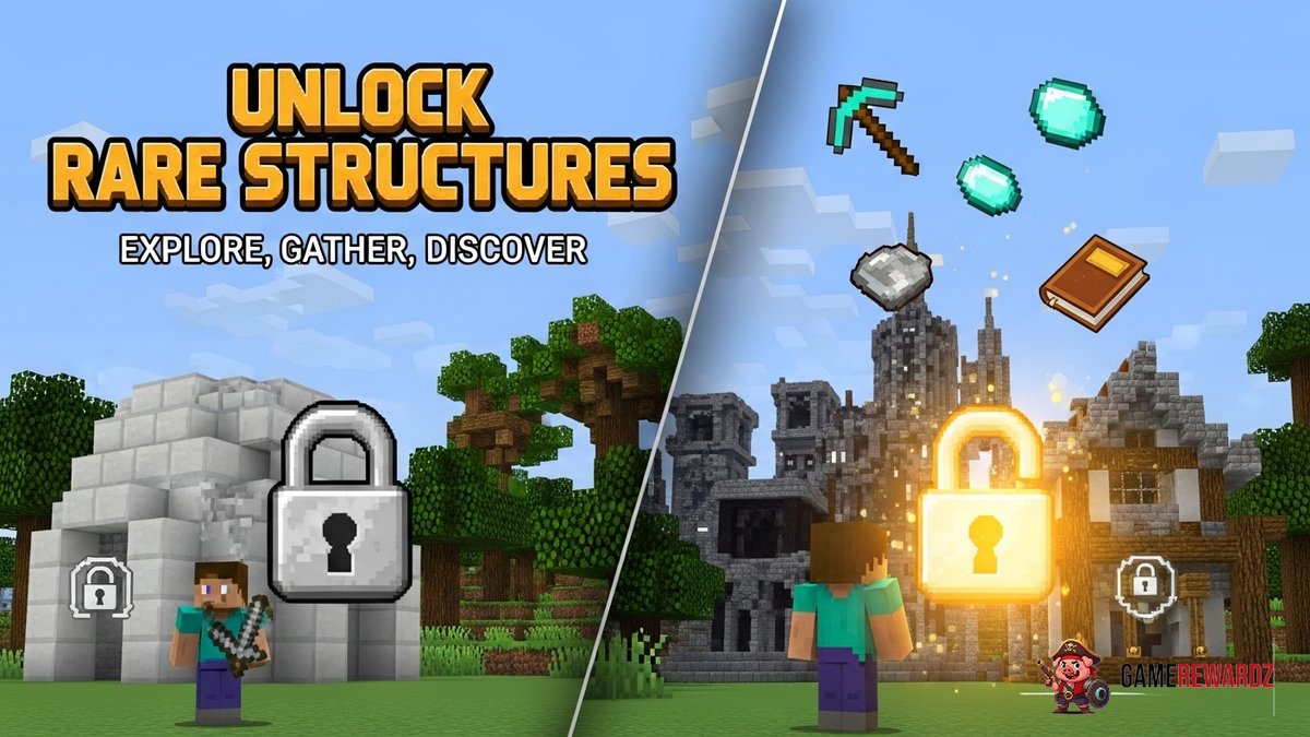 Unlock Rare Minecraft Structures!