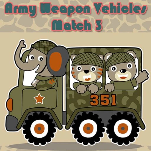 Army Weapon Vehicles Match 3 Game 