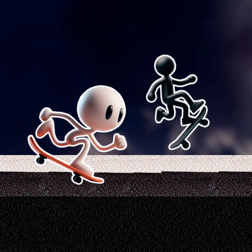 Black and White Stickman Game