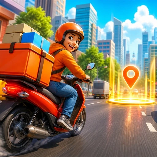 City Delivery Rider Simulator Game