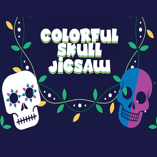 Colorful Skull Jigsaw Game 