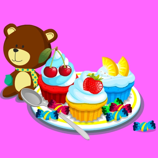 Cooking Colorful Cupcakes Game 