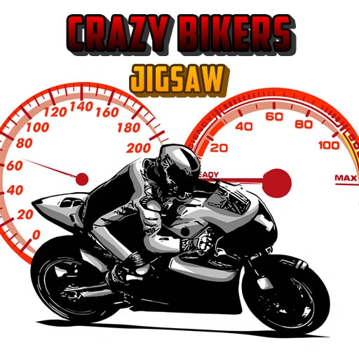 Crazy Bikers Jigsaw Game
