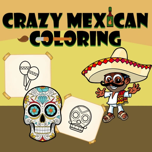 Crazy Mexican Coloring Book Game 