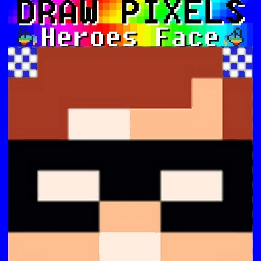 Draw Pixels Heroes Face Game