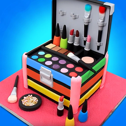 Make Up Cosmetic Box Cake Maker Game