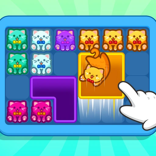Meow Block Color Collect Game 