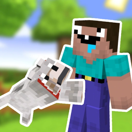 Minicraft Steve And Wolf Adventure Game