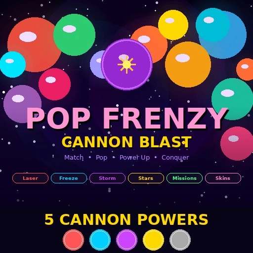 Pop Frenzy Cannon Blast Game