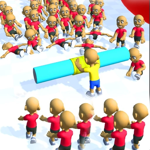 Push the Crazy Crowd  Stickman Clash 3D Game