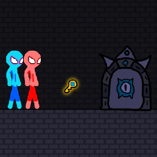 Red and Blue Stickman Rope Game