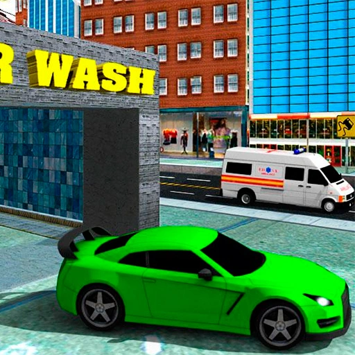 Sports Car Wash Gas Station Game