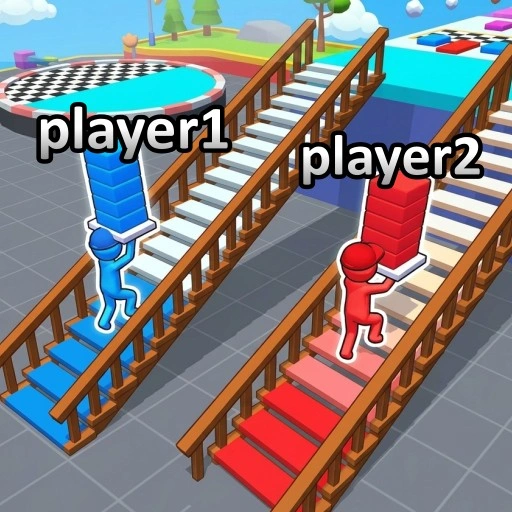 Stairs Races For 2 Players Game