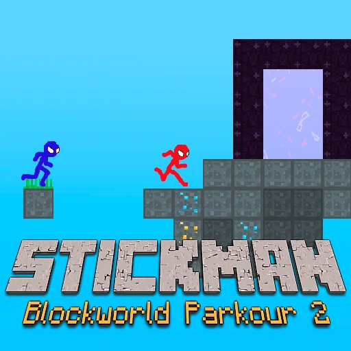 Stickman Blockworld Parkour 2 Game