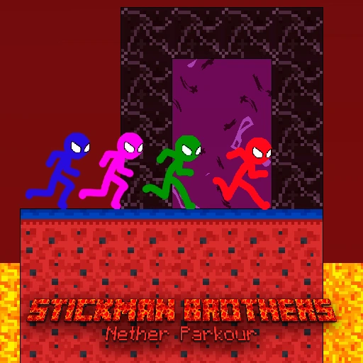 Stickman Brothers Nether Parkour Game
