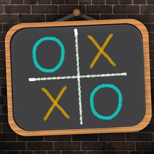 Tic Tac Toe Blackboard Game